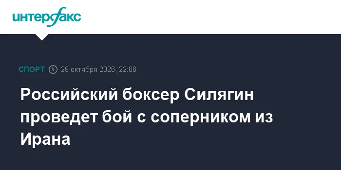 Российский боксер Силягин проведет бой с соперником из Ирана