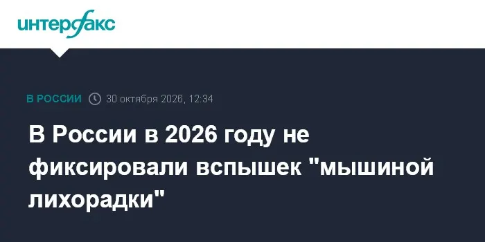 В России в 2026 году не фиксировали вспышек "мышиной лихорадки"