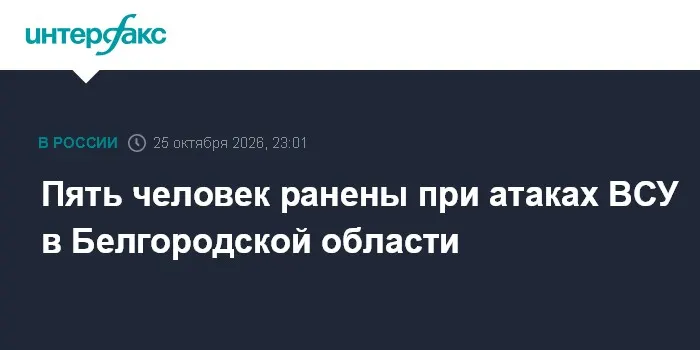 Пять человек ранены при атаках ВСУ в Белгородской области