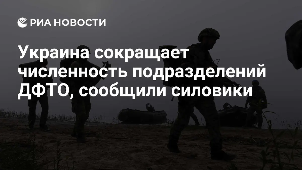 Украина сокращает численность подразделений ДФТО, сообщили силовики