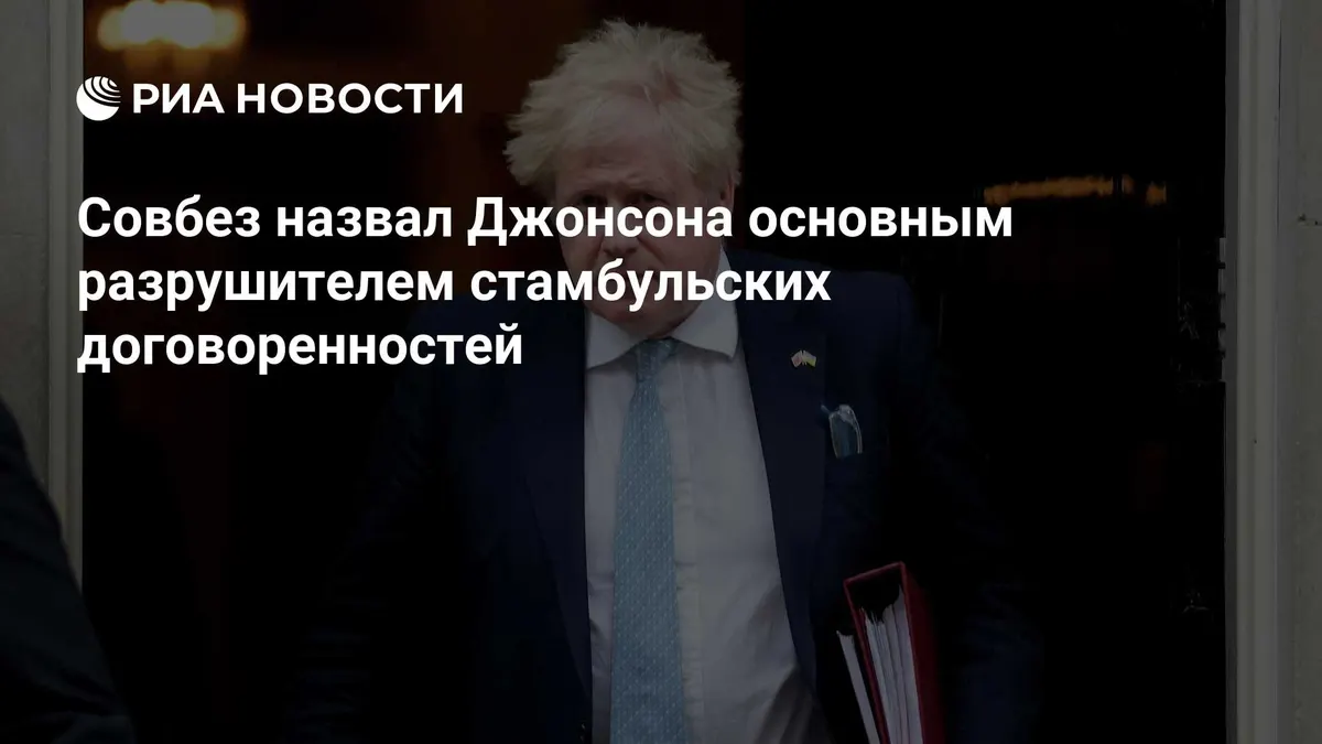 Совбез назвал Джонсона основным разрушителем стамбульских договоренностей