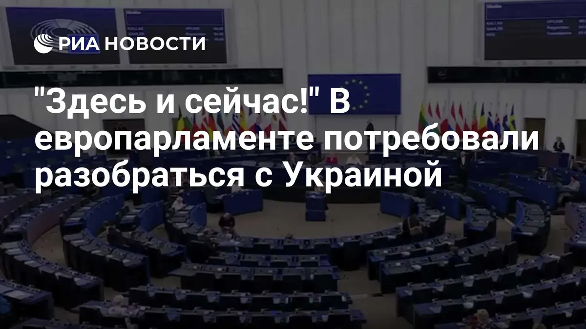 "Здесь и сейчас!" В европарламенте потребовали разобраться с Украиной