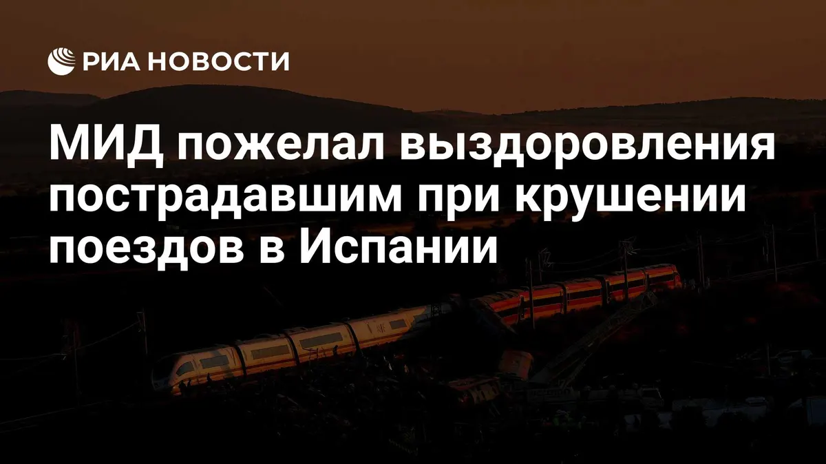 МИД пожелал выздоровления пострадавшим при крушении поездов в Испании