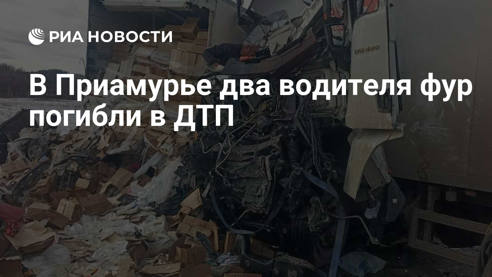 В Приамурье два водителя фур погибли в ДТП