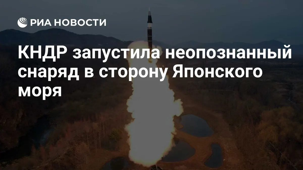 КНДР запустила неопознанный снаряд в сторону Японского моря
