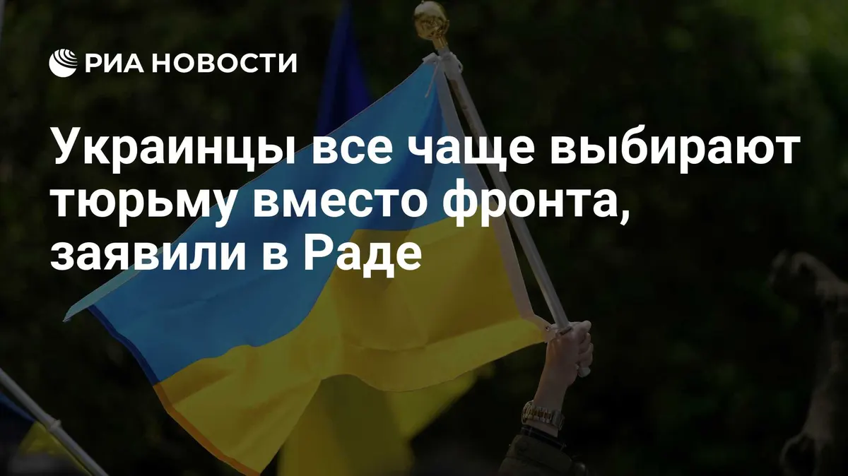 Украинцы все чаще выбирают тюрьму вместо фронта, заявили в Раде