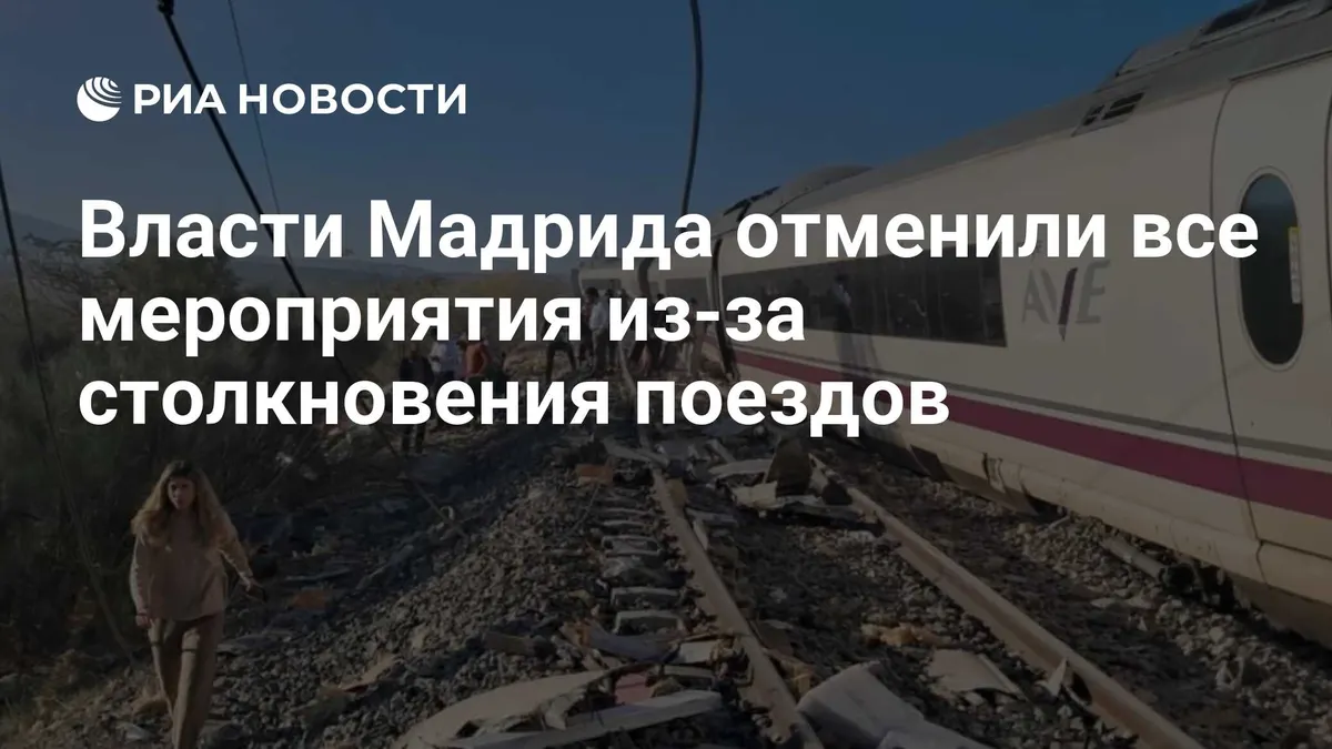Власти Мадрида отменили все мероприятия из-за столкновения поездов