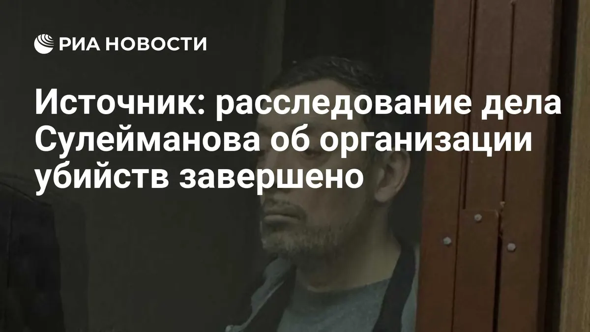 Источник: расследование дела Сулейманова об организации убийств завершено