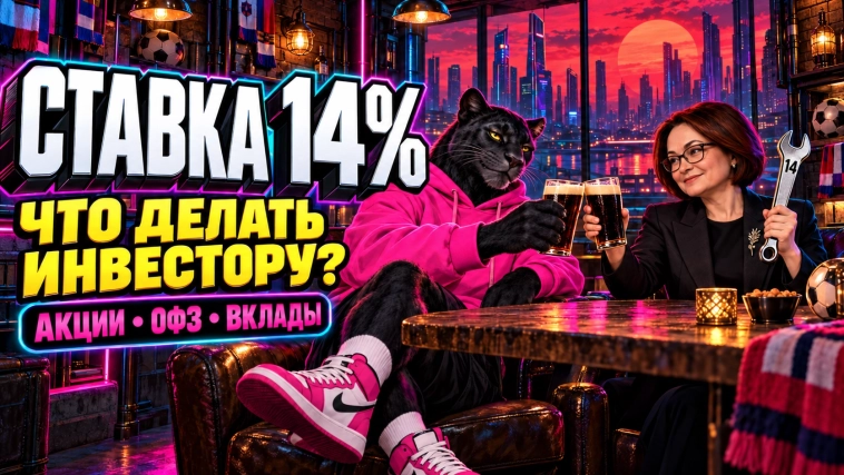 ⚡️ Ставку оставили на 14%. Что делать инвестору? Как это повлияет на акции, облигации и где сберегать накопленное?