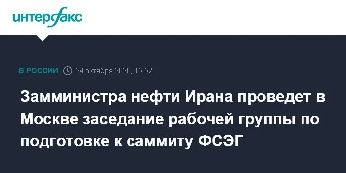 Замминистра нефти Ирана проведет в Москве заседание рабочей группы по подготовке к саммиту ФСЭГ